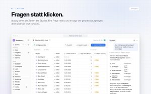 GymStack Retention-Übersicht mit Kündigungsrisiko je Mitglied und Antwort von Stacky im Chat